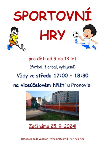 Sportovní hry - plakát